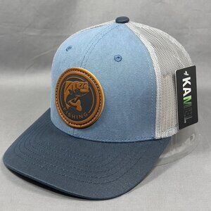 Kamel Bass Fishing Snapback Cap Hat Trucker Western Farmer Leather Patch Mens